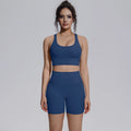 Wholesale 2 Piece Women Yoga Set High Waist Leggings Shorts